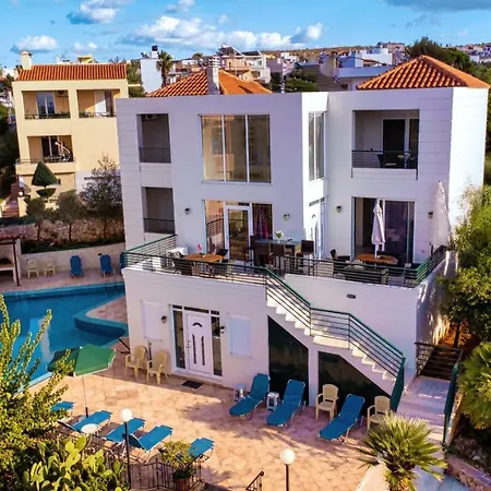 Wonderful In Chania With Private Pool, Panoramic Sea Views & Spacious Interiors